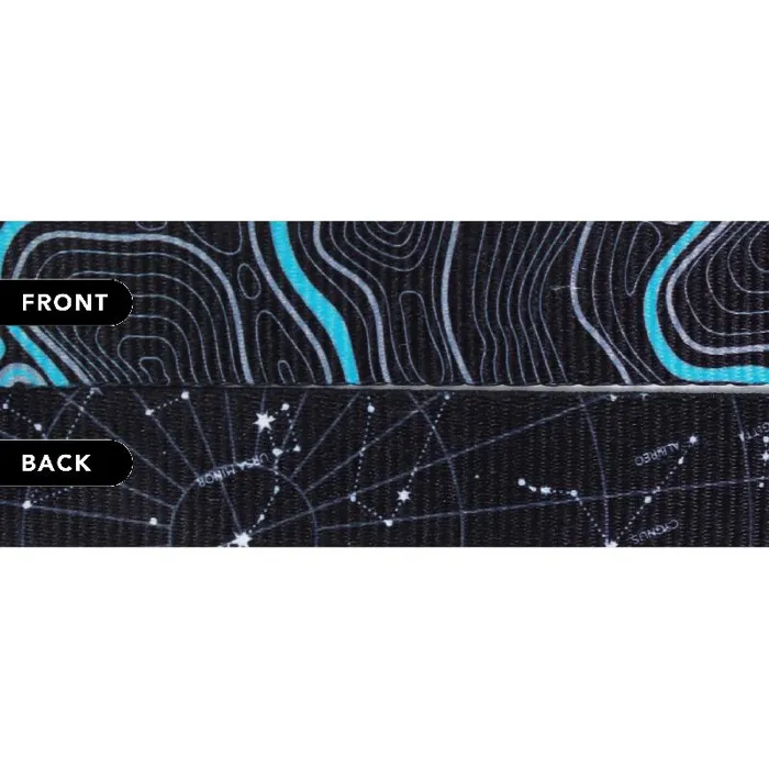 Adjustable Dog Collar Topography Sky - Sml