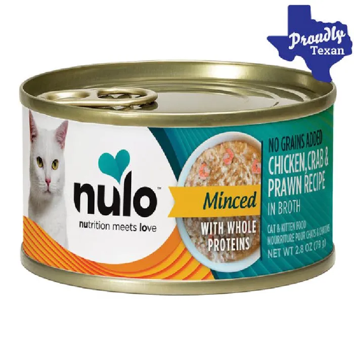 Nulo Cat Minced Chicken Crab Prawns Can 2.8oz
