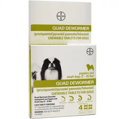Quad Dewormer Medium Dog 2ct