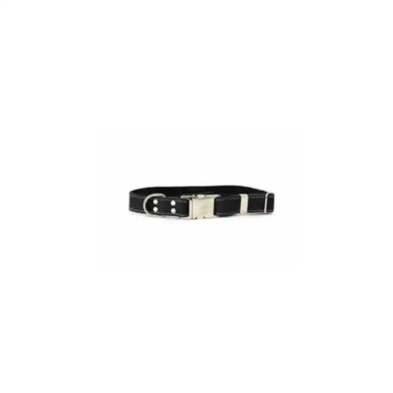 Quick Release Leather Collar Black Xs