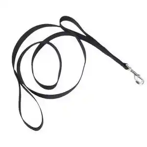 Double Handle Dog Leash, Black, 1" X 04'