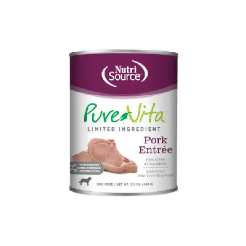 Pure Vita Dog Pork Gf Can 12.3oz