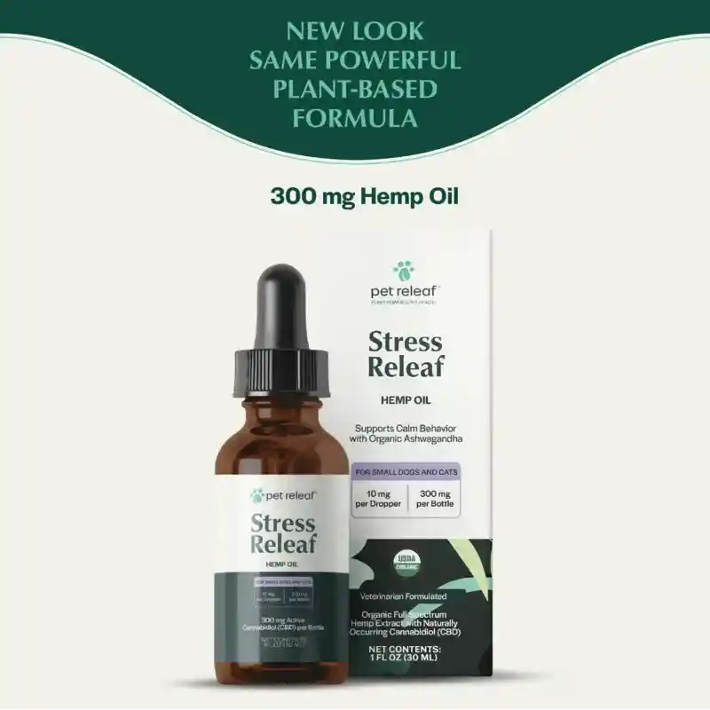 Pet Releaf Dog 300 Stress Releaf Hemp Oil 1 Oz