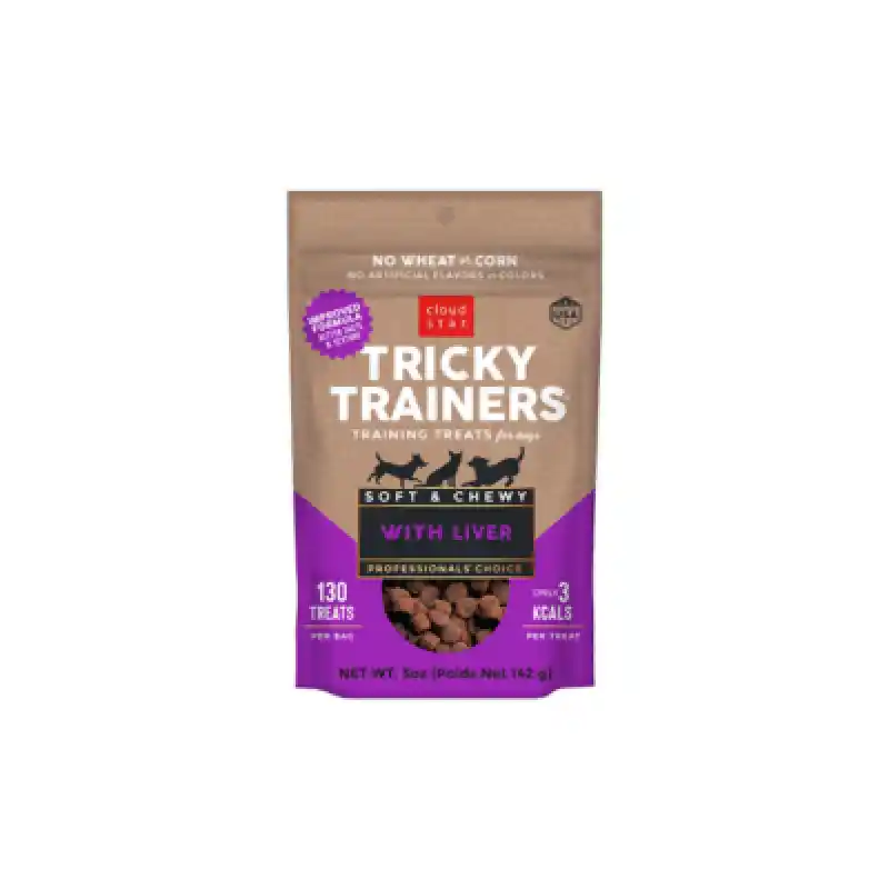 Chewy Tricky Trainers Liver Dog Treats 5-oz