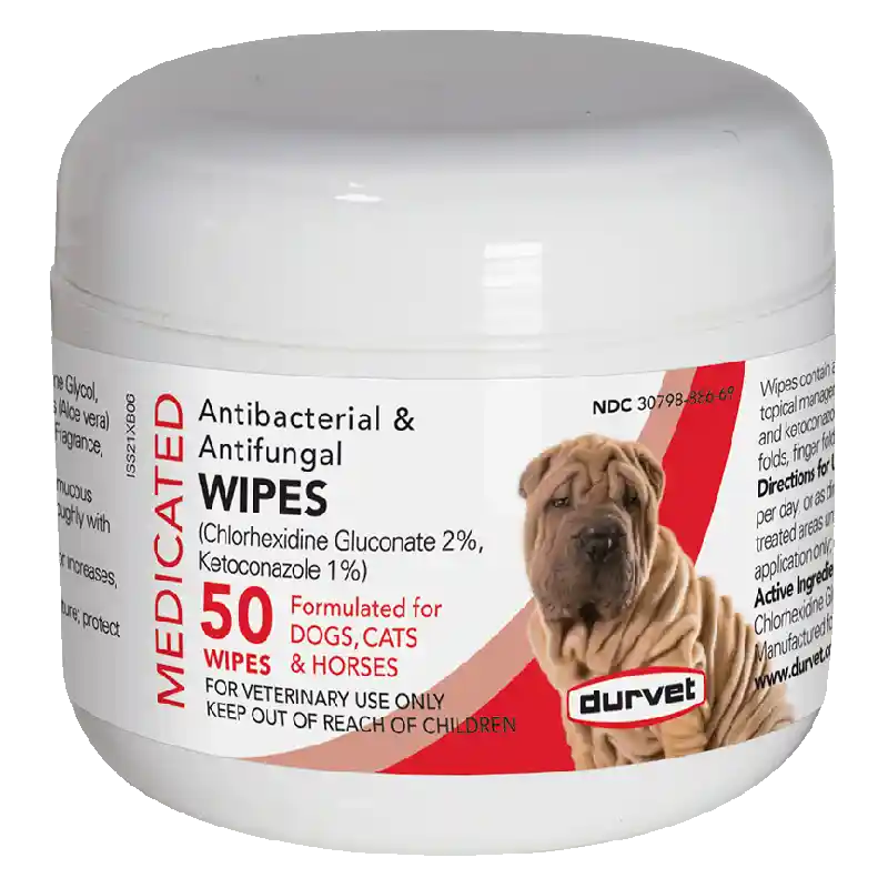 Anitbacterial & Antifungal Wipes 50-ct