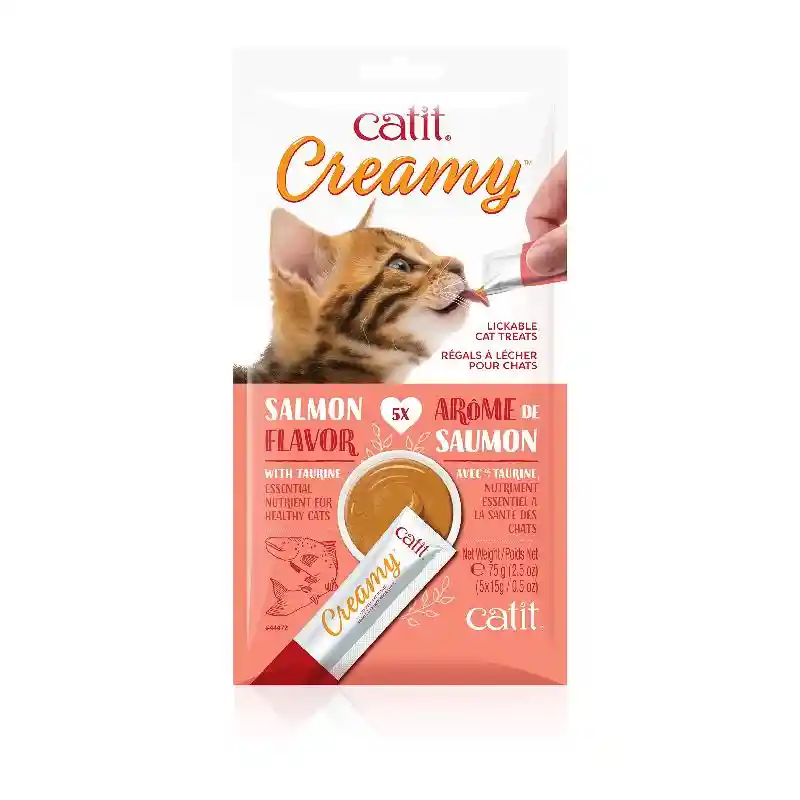CatIt Catit Creamy Lickable Treat, Salmon 12pk by Rolf C. Hagen, Inc