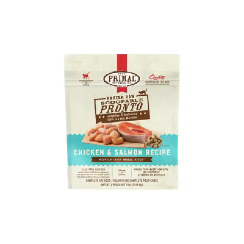 Primal Pronto Cat Chn Salm 1lb