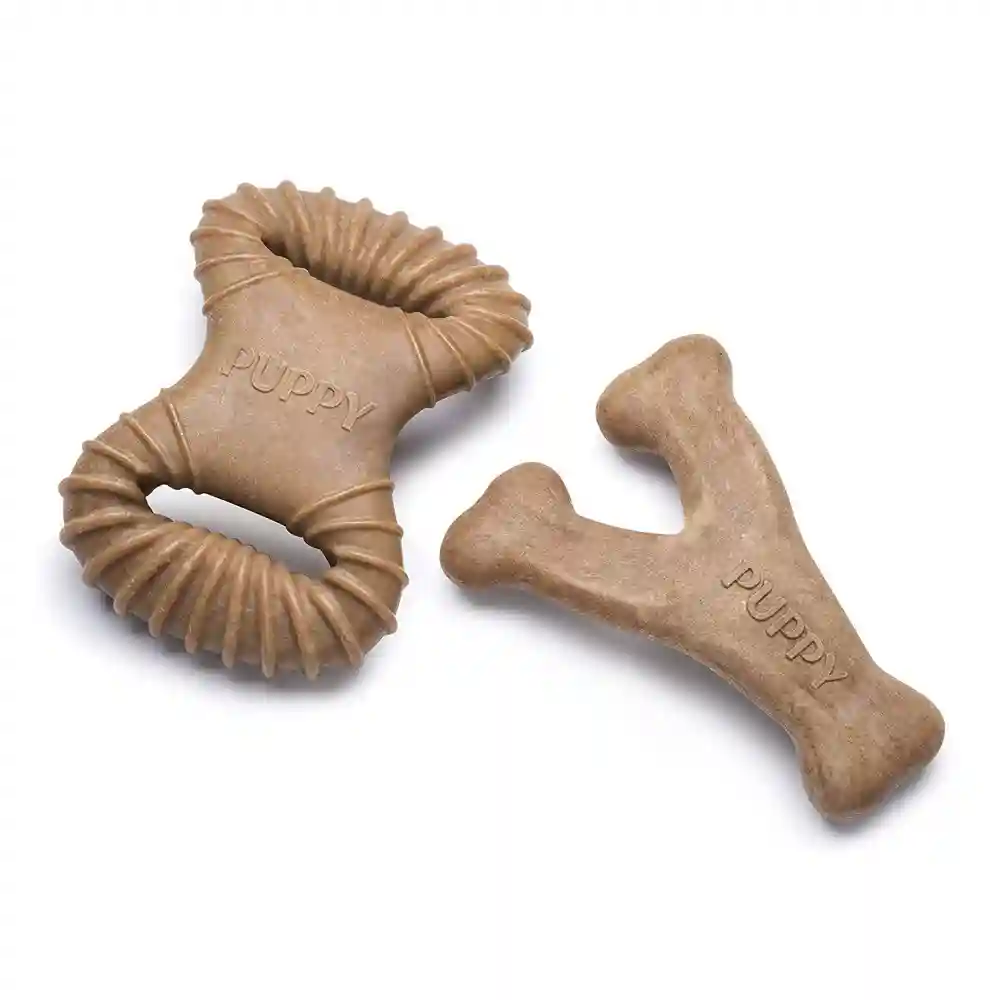 Benebone Puppy Bacon Wishbone/Dental Chew 2Pk