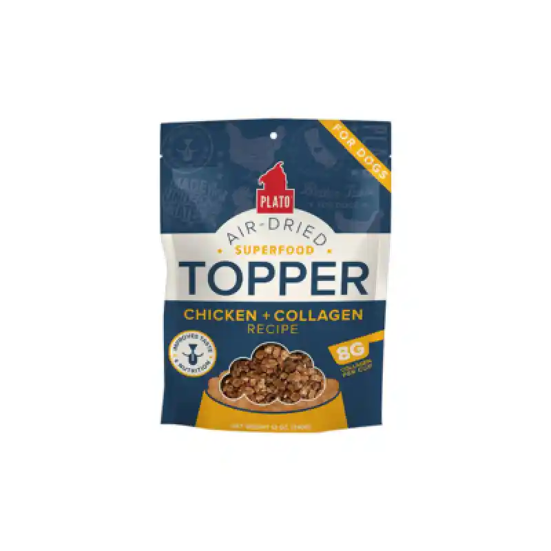 Plato Dog Food Topper Chicken And Collagen 12 Oz