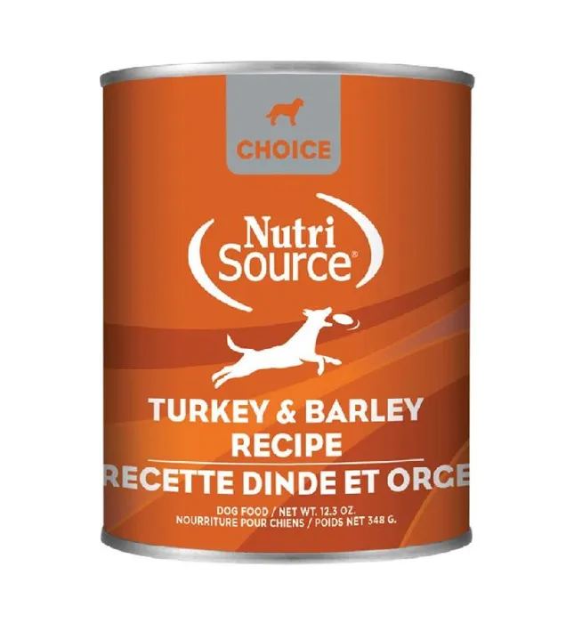 Nutrisource Dog Can Choice Trky & Barley 12/12.3 O
