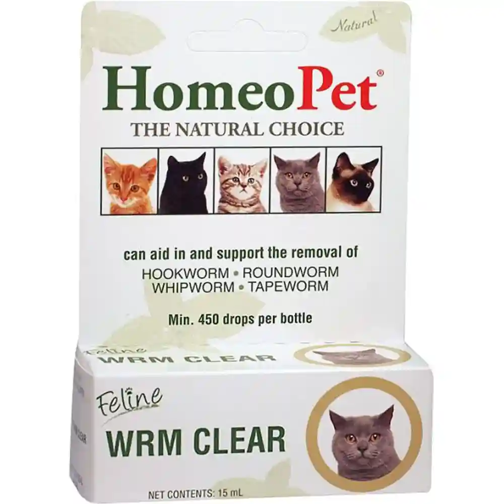 HOMEOPET FELINE WRM CLEAR 15mL
