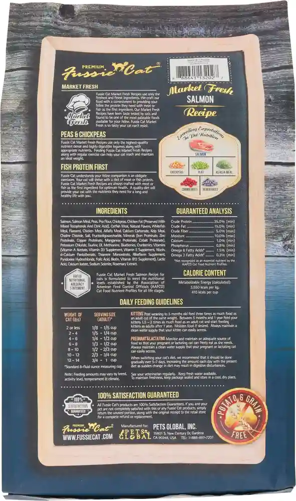 Market Fresh Salmon Recipe Grain-free Dry Cat Food 4-lb
