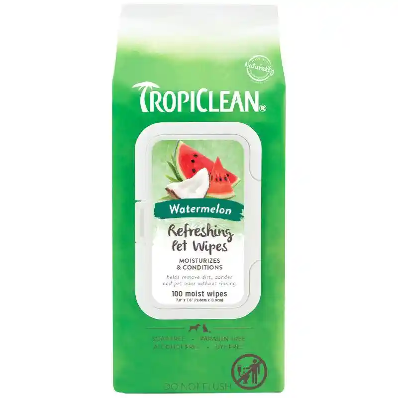 TROPICLEAN WATERMELON 2in1 WIPES 100ct