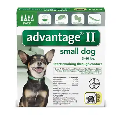 Advantage II Small Dog (3-10lbs) 4 pack