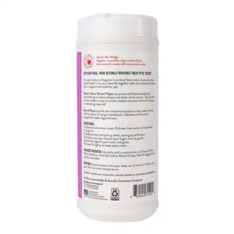 Skouts Pet Dental Wipes 50ct
