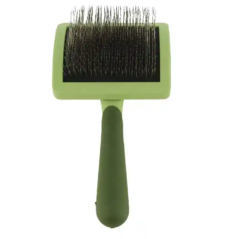 Curved Firm Slicker Brush With Coated Tips For Lon