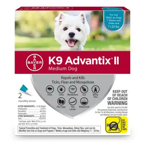 K9 Advantix 2 Pk Teal 11-20#