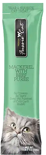 Fussie Cat Mackerel Beef .5-oz 4-pk