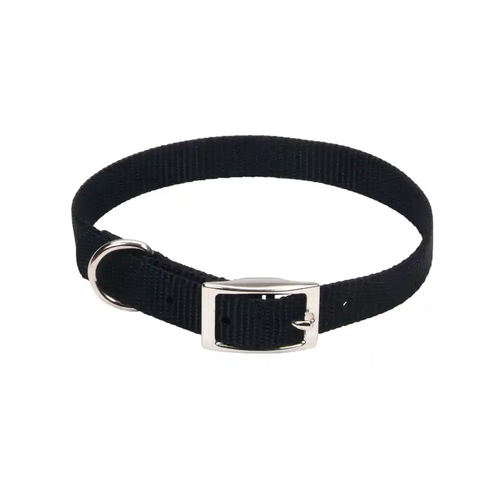 Single Ply Dog Collar - Black Sml 5/8" X 14"