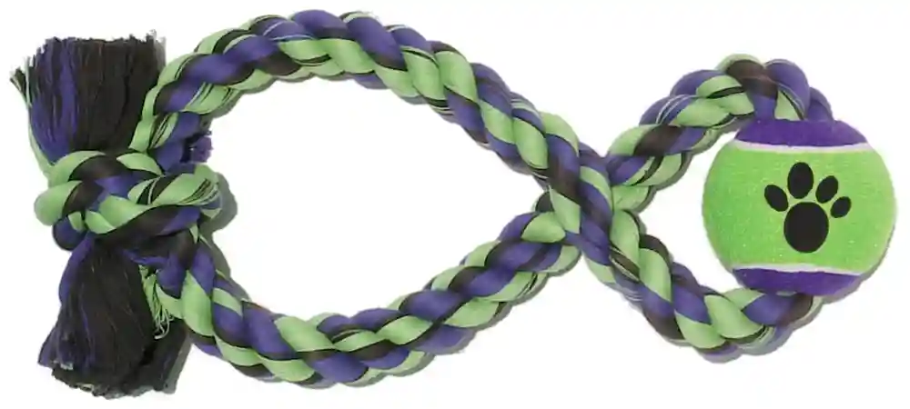 Flossy Chew Figure 8 Tug with Tennis Ball Medium 15in