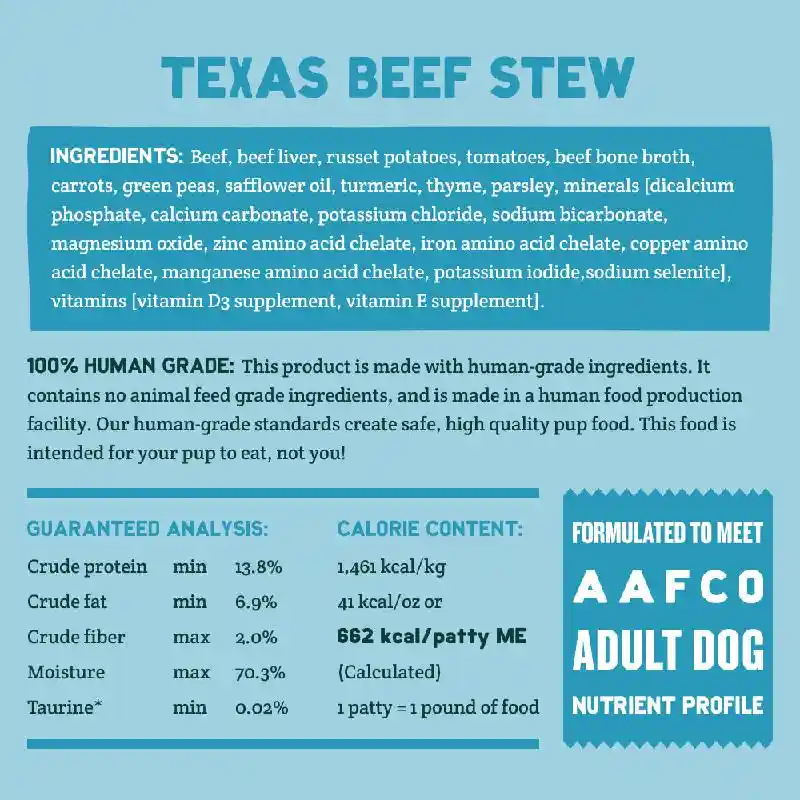 Pup Above Tex Beef Stew 1#