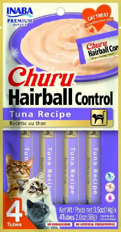 Inaba Cat Churu Purees Hairball Control Tuna 2 Oz
