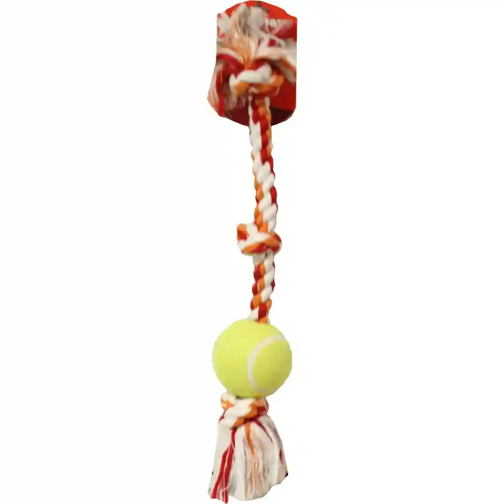 Flossy Chew 3 Knot Tug with Tennis Ball Large 24in