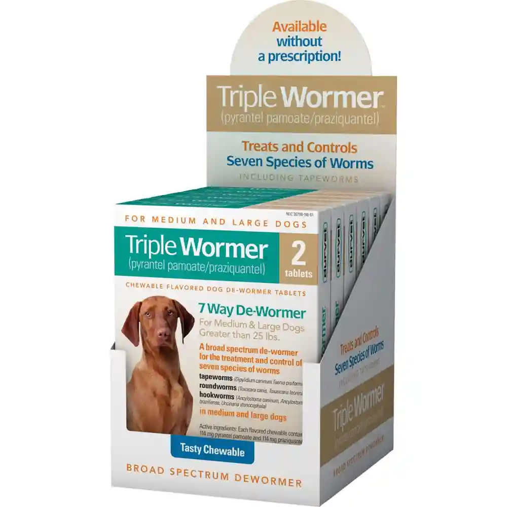 Triple Wormer 2ct Large Dog (25lb+)