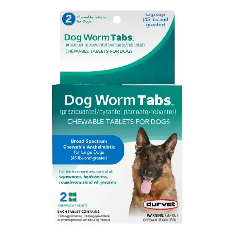 Dog Worm Tabs Over 45lbs, 2ct