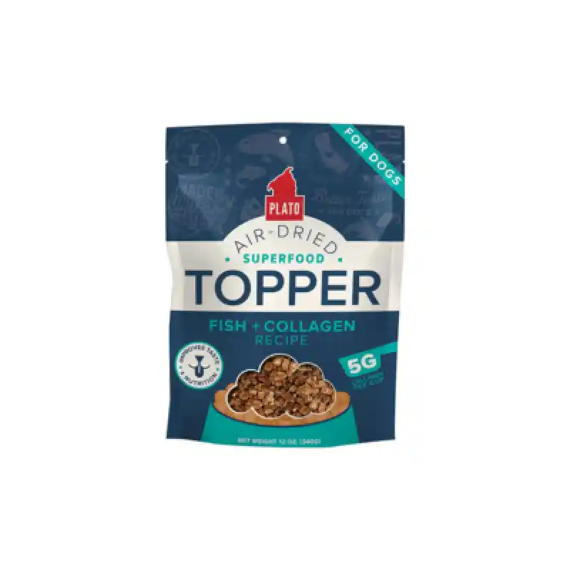 Plato Dog Food Topper Fish And Collagen 12 Oz