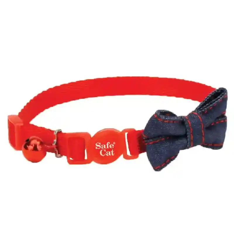 Embellished Fashion Collar, Red, 3/8" X 8"-12"
