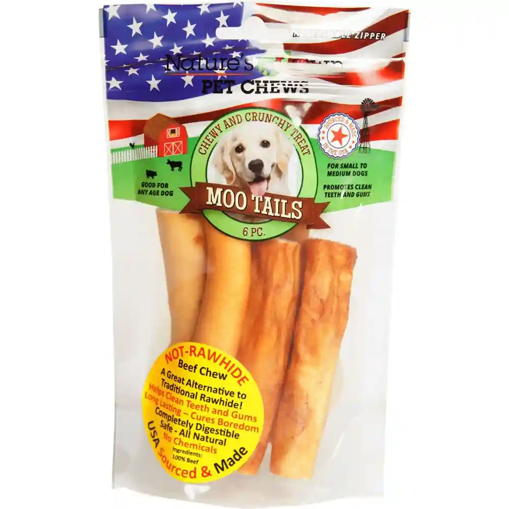 Not Rawhide Beef Moo Tails 6ct