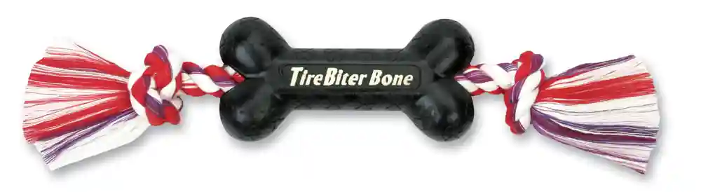 TireBiter Bone with Rope Large 16in