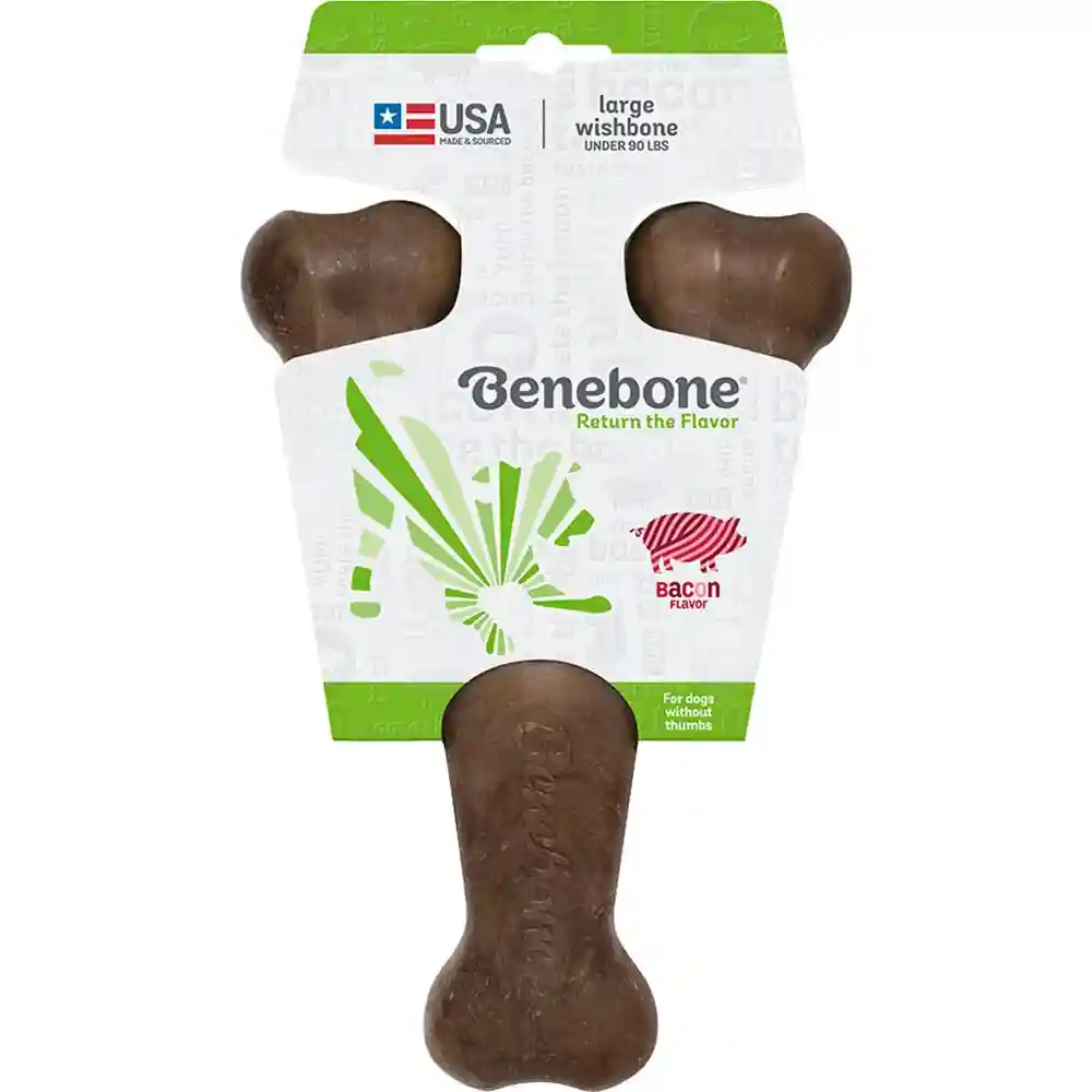 Benebone Wishbone Chew Bacon Large