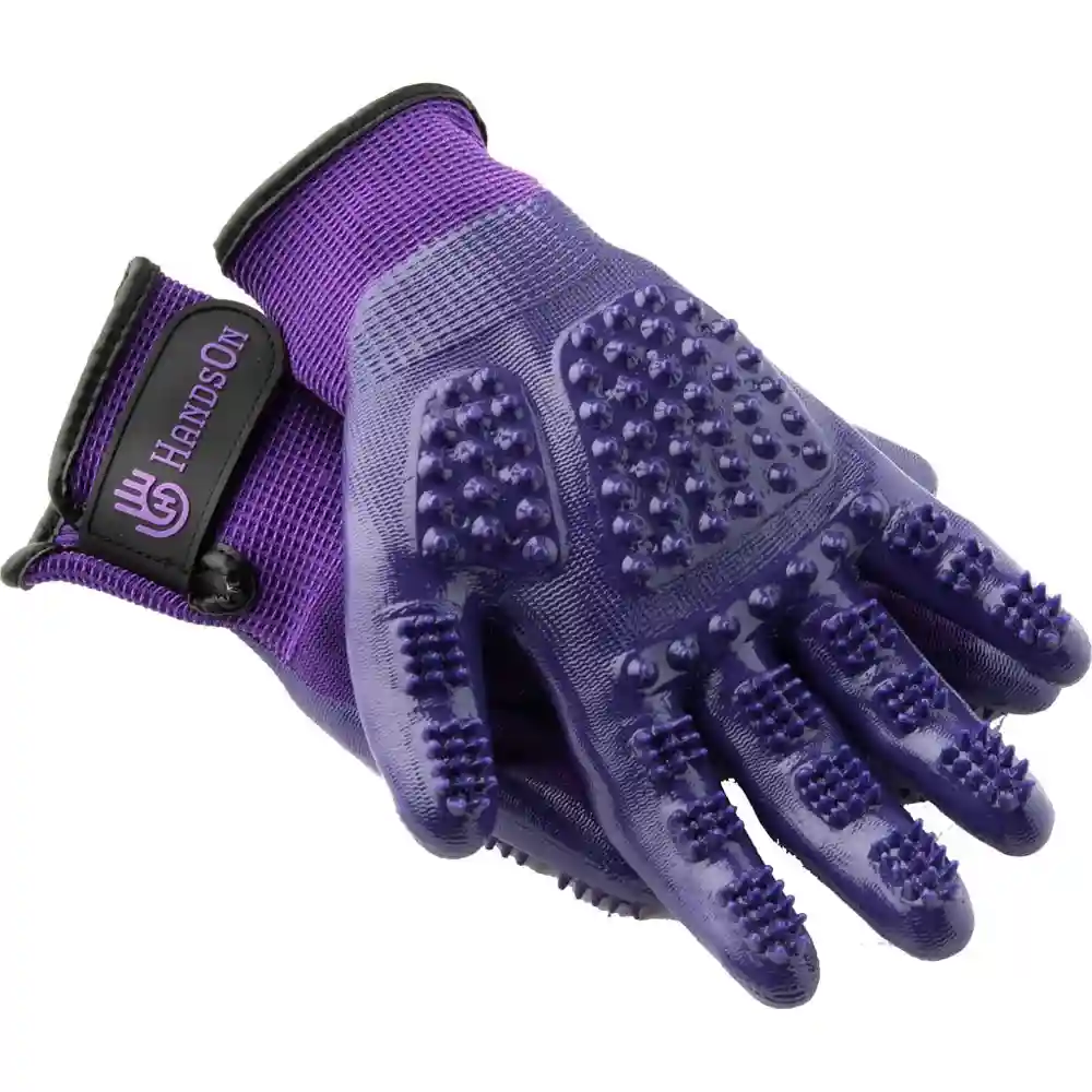 Bathing/Grooming Gloves Purple Medium