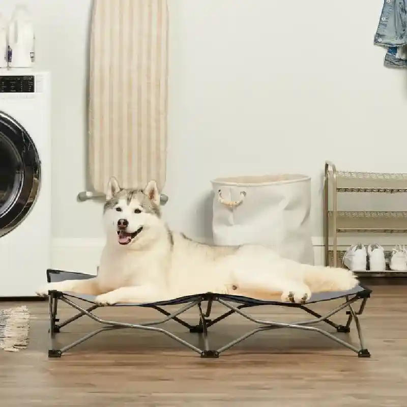 Portable Pup Lg Bed Grey