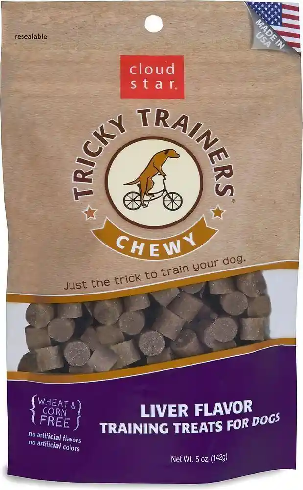 Chewy Tricky Trainers Liver Dog Treats 14-oz