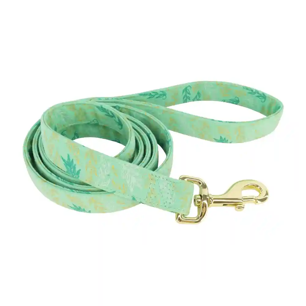 Metallic Leash Grn Leaf 5/8"X6'