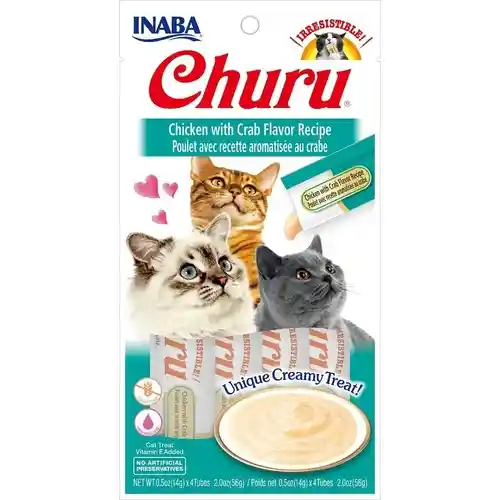 Ciao Churu Puree Ckn Crab Cat 4-pack