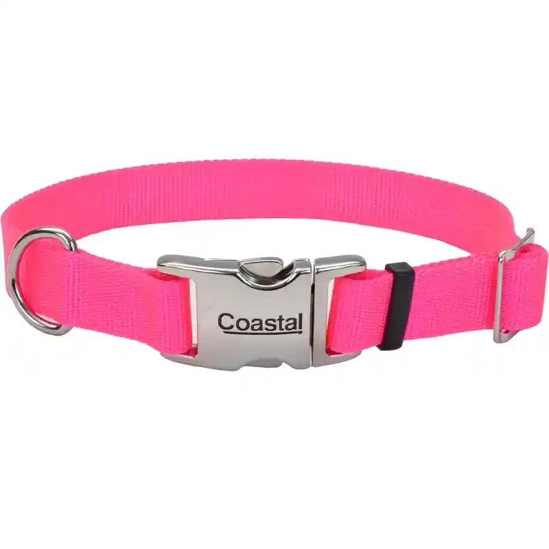 COASTAL 5/8" Metal Clr Pla Neon Pink by Coastal Pet Products