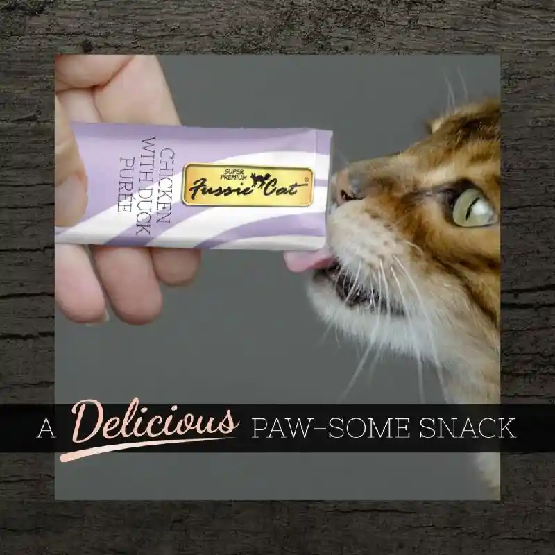Fussie Cat Chicken & Duck Puree .5-oz 4-pk