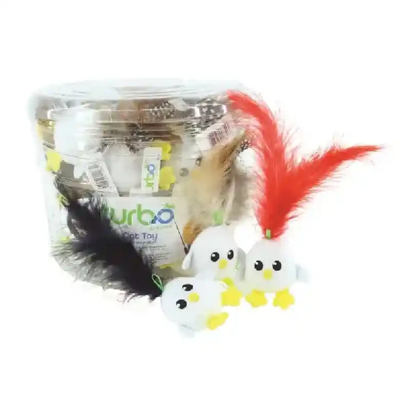 Turbo Bulk Cat Toy Chickwn Egg W/ feather