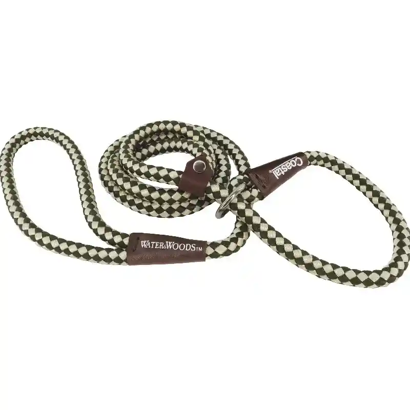 WW Braided Rope Slip Leash - Green Me