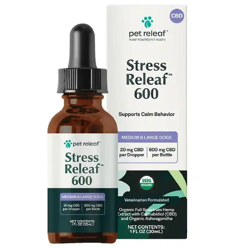 Pet Releaf Dog 600 Stress Releaf Hemp Oil 1 Oz