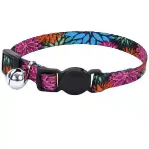 Adjustable Breakaway Kitten Collar - Wildflower 5/16" X 06"-08"