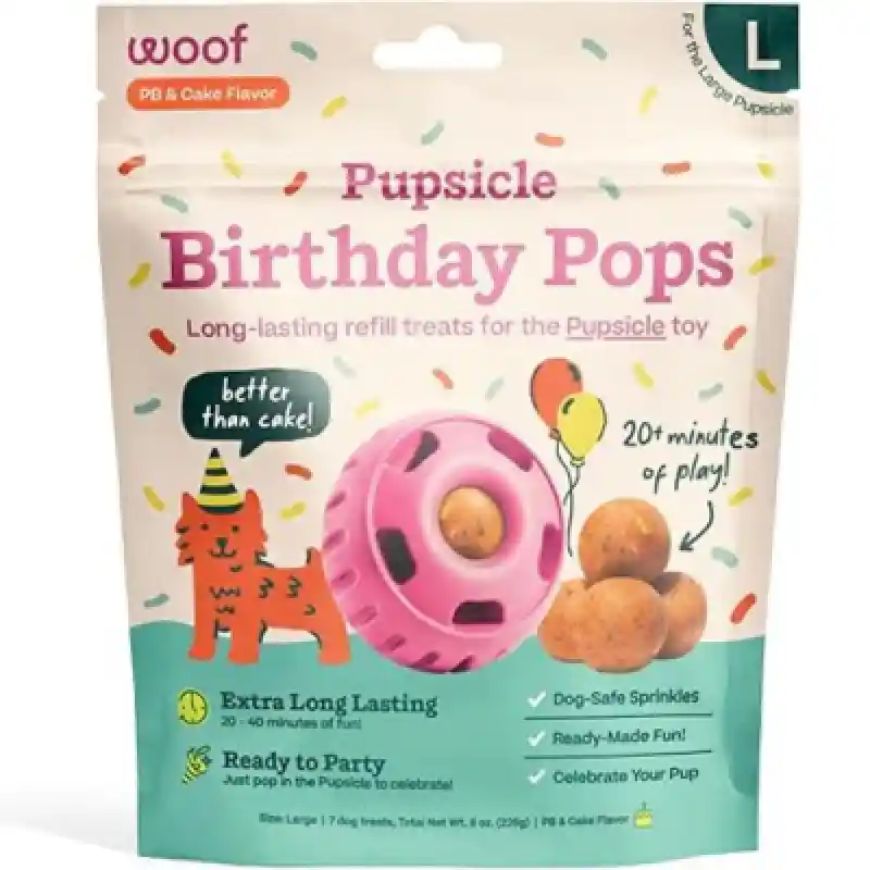Woof Dog Treat Birthday Pops Large 8oz