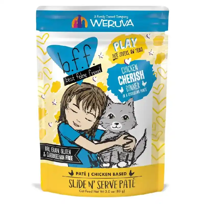 Weruva Cat Bff Play Gf Chicken Cherish Pouch 3 Oz