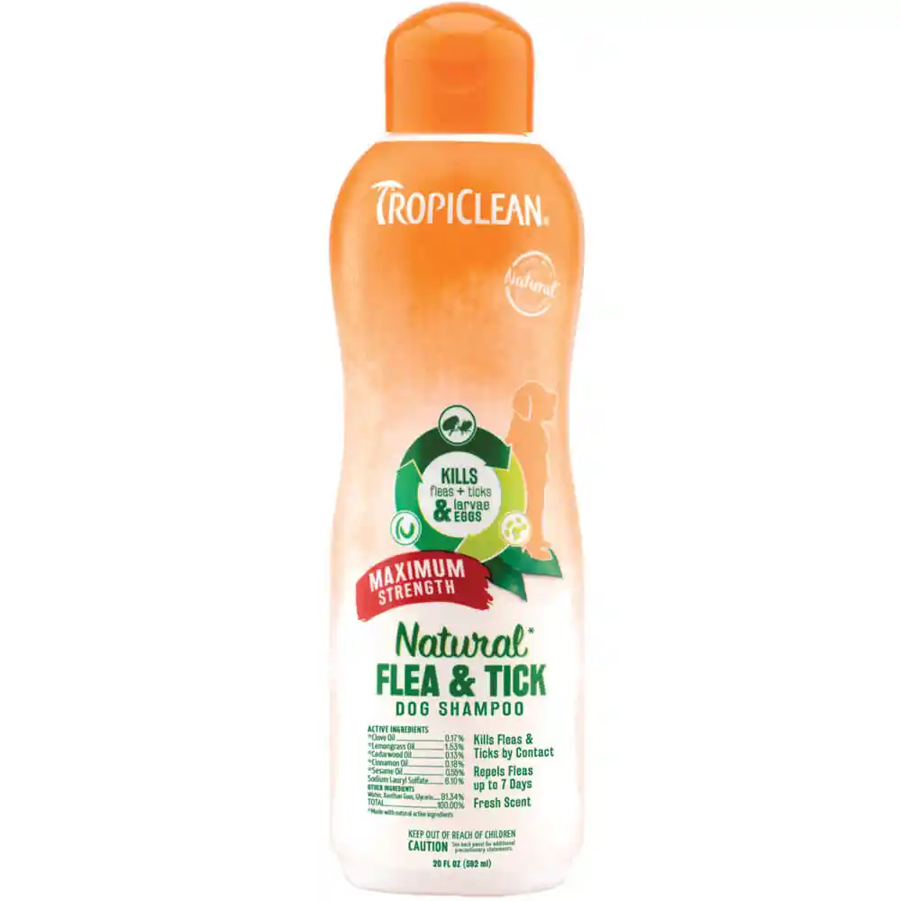 Natural Flea & Tick Shampoo Max Strength, 20oz