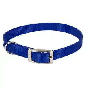 Single Ply Dog Collar - Blue Sml 5/8" X 14"