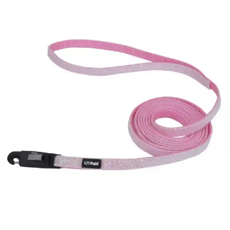 Lil Pal Glitter Leash Pnk 6'
